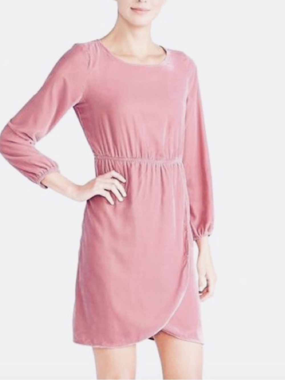 Jcrew Mauve Pink Velvet Dress